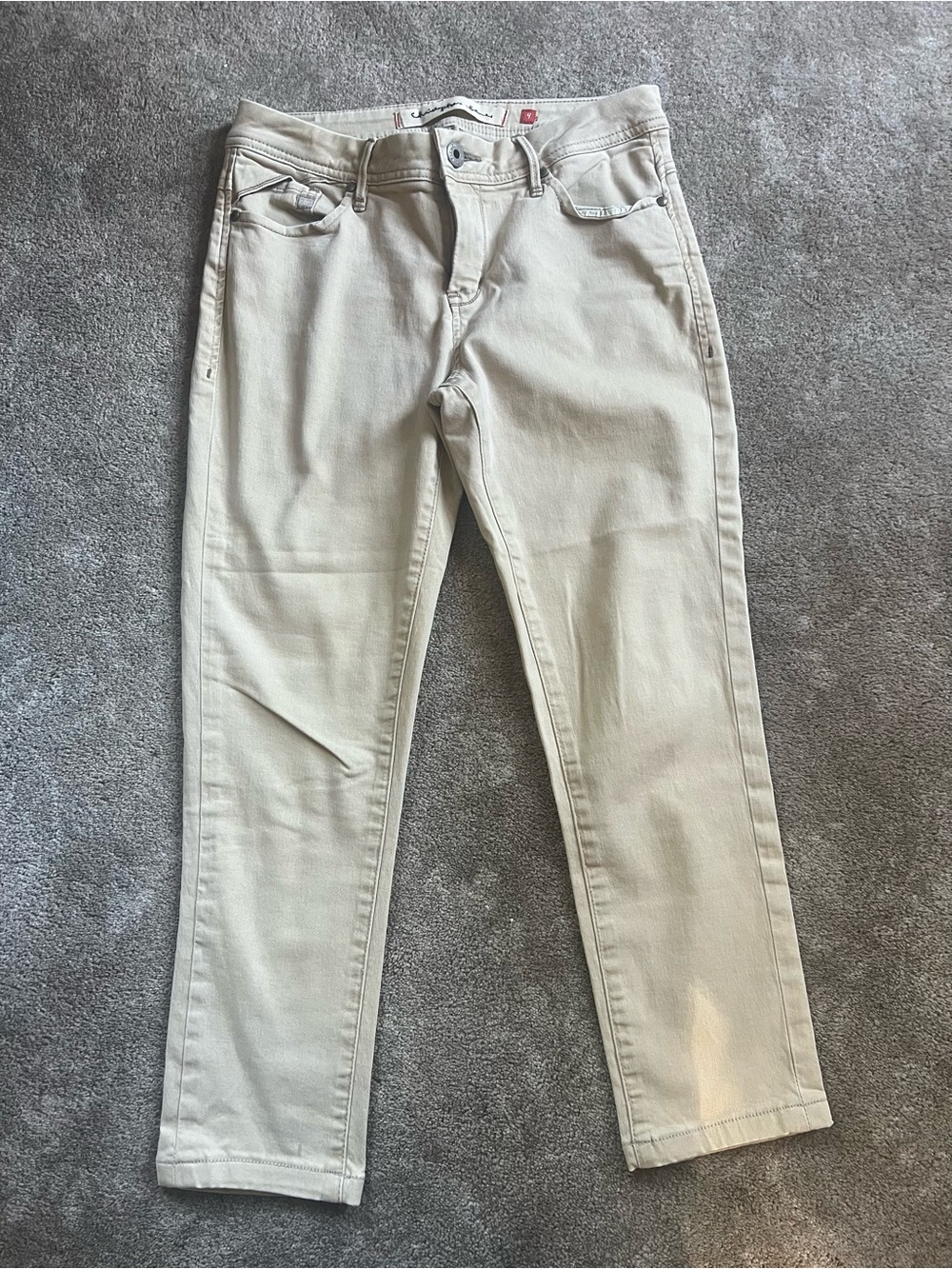 Women’s Slim Fit Beige Jeans